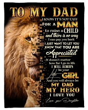 To My Dad - Daughter Small Fleece Blanket - 30" x 40" front