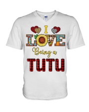 I Love Being A Tutu V-Neck T-Shirt tile