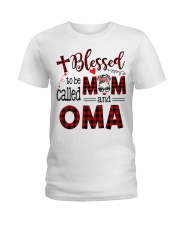 Blessed To Be Called Mom And Oma Ladies T-Shirt tile