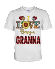 I Love Being A Granna V-Neck T-Shirt tile