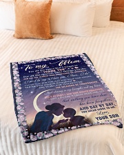 To My Mom Small Fleece Blanket - 30" x 40" aos-coral-fleece-blanket-30x40-lifestyle-front-01