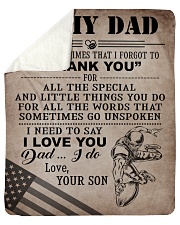 To My Dad - Son Sherpa Fleece Blanket tile