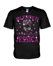 Blessed To Be Called Jessica V-Neck T-Shirt tile