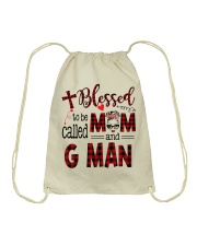 Blessed To Be Called Mom And G Man Drawstring Bag tile