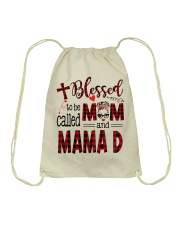 Blessed To Be Called Mom And Mama D Drawstring Bag tile