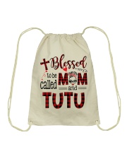 Blessed To Be Called Mom And Tutu Drawstring Bag tile