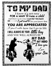 To My Dad - Son Small Fleece Blanket - 30" x 40" front