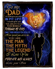 To My Dad - Son Small Fleece Blanket - 30" x 40" front