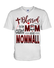 Blessed To Be Called Mom And Mommall V-Neck T-Shirt tile