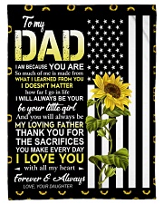 To My Dad - Daughter Small Fleece Blanket - 30" x 40" front