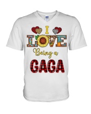 I Love Being A Gaga V-Neck T-Shirt tile