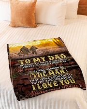 To My Dad Small Fleece Blanket - 30" x 40" aos-coral-fleece-blanket-30x40-lifestyle-front-01
