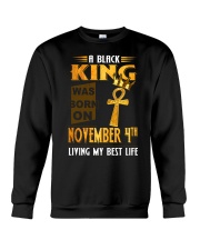 4thA Black King - November 04 Crewneck Sweatshirt tile
