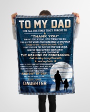 To My Dad Small Fleece Blanket - 30" x 40" aos-coral-fleece-blanket-30x40-lifestyle-front-14