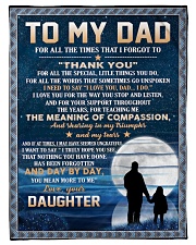 To My Dad - Daughter Small Fleece Blanket - 30" x 40" front