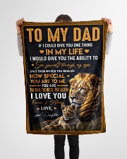 To My Dad - Daughter Small Fleece Blanket - 30" x 40" aos-coral-fleece-blanket-30x40-lifestyle-front-14