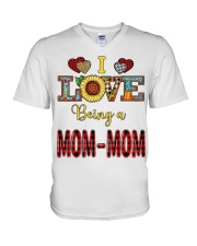 I Love Being A Mom-Mom V-Neck T-Shirt tile