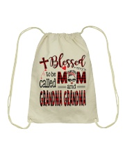 Blessed To Be Called Mom And Grandma Grandma Drawstring Bag tile