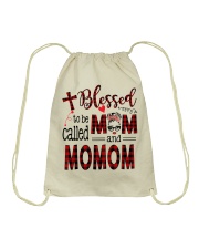 Blessed To Be Called Mom And Momom Drawstring Bag tile