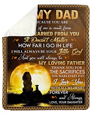 To My Dad - Daughter Sherpa Fleece Blanket tile