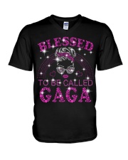Blessed To Be Called Gaga V-Neck T-Shirt tile