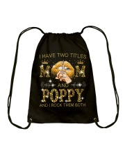 I Have Two Titles Mom And Poppy Drawstring Bag tile