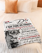 To My Dad Small Fleece Blanket - 30" x 40" aos-coral-fleece-blanket-30x40-lifestyle-front-01