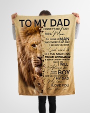 To My Dad - Son Small Fleece Blanket - 30" x 40" aos-coral-fleece-blanket-30x40-lifestyle-front-14