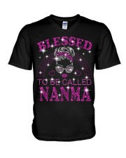 Blessed To Be Called Nanma V-Neck T-Shirt tile
