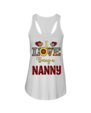 I Love Being A Nanny Ladies Flowy Tank tile