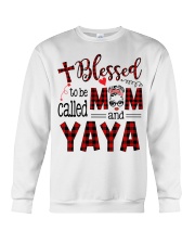 Blessed To Be Called Mom And Yaya Crewneck Sweatshirt tile
