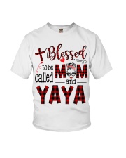 Blessed To Be Called Mom And Yaya Youth T-Shirt tile
