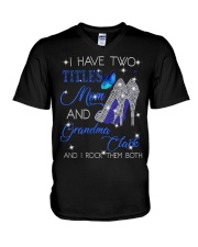 I Have Two Titles Mom And Grandma Clark V-Neck T-Shirt tile