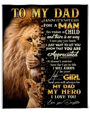 To My Dad - Daughter Fleece Blanket - 50" x 60" front