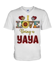 I Love Being A Yaya V-Neck T-Shirt tile