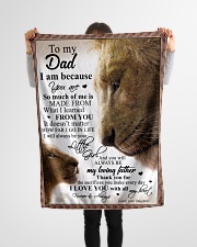 To My Dad - Daughter Small Fleece Blanket - 30" x 40" aos-coral-fleece-blanket-30x40-lifestyle-front-14