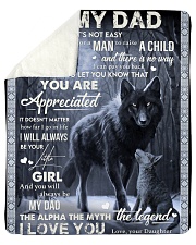 To My Dad - Daughter Sherpa Fleece Blanket tile