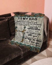 To My Dad - Daughter Small Fleece Blanket - 30" x 40" aos-coral-fleece-blanket-30x40-lifestyle-front-05