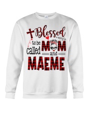 Blessed To Be Called Mom And Maeme Crewneck Sweatshirt tile