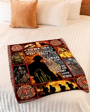 To My Dad Small Fleece Blanket - 30" x 40" aos-coral-fleece-blanket-30x40-lifestyle-front-01