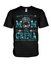 I Have Two Titles Mom And Grena V-Neck T-Shirt tile