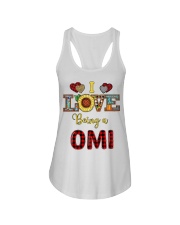 I Love Being A Omi Ladies Flowy Tank tile