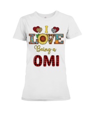 I Love Being A Omi Premium Fit Ladies Tee tile