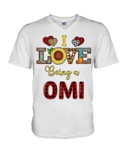 I Love Being A Omi V-Neck T-Shirt tile