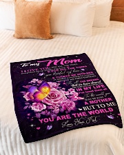 Blanket To My Mom Small Fleece Blanket - 30" x 40" aos-coral-fleece-blanket-30x40-lifestyle-front-01