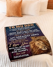 To My Dad - Daughter Small Fleece Blanket - 30" x 40" aos-coral-fleece-blanket-30x40-lifestyle-front-01