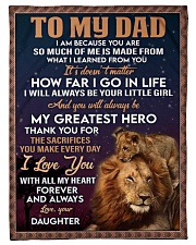 To My Dad - Daughter Small Fleece Blanket - 30" x 40" front