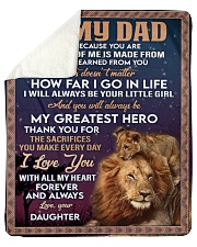 To My Dad - Daughter Sherpa Fleece Blanket tile