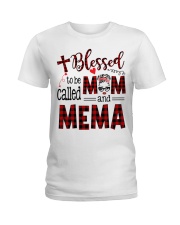 Blessed To Be Called Mom And Mema Ladies T-Shirt tile