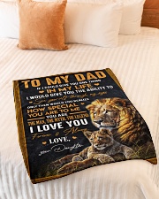 To My Dad - Daughter Small Fleece Blanket - 30" x 40" aos-coral-fleece-blanket-30x40-lifestyle-front-01